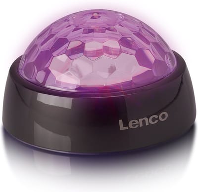 Lenco Aandrukgewicht TTA-180TN - Platenstabilisator met RGB lichteffecten - Platenspeler aandrukgewicht en discobal in één - 250 gram - Titanium