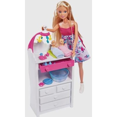 Simba - Steffi Love - Welcome Twins - Zwangere pop - Commode - Badkuip - 29cm - Pop