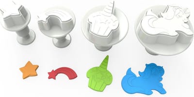 Dekofee Plunger Uitstekers Unicorn set/4