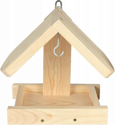 Famanu – Doe-het-zelf vogelvoederhuisje van hout - bouwpakket voor vogelvoer - geschikt als creatief project en tuinaccessoire