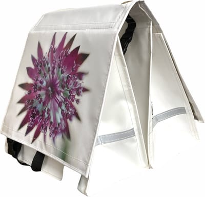 Du Baj large LUXE - Dubbele Fietstas - 45 l - Photo Purple Flower