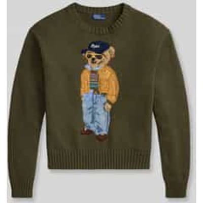 Regular fit pullover van zuivere katoen met Polo-Bear-stitching