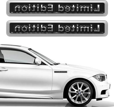 2 Stuks 3D Limited Edition Logo Stickers - Zilveren Metaal Auto Embleem voor Auto, Motor en Laptop Accessoires, Perfect voor Tuning en Cadeaus