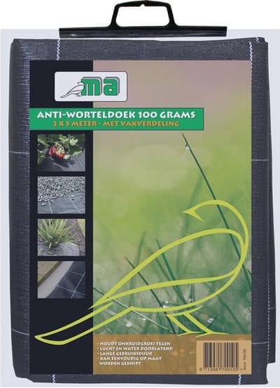1x Onkruiddoeken - gronddoeken - worteldoeken 2 x 5 meter verpakt - tuinartikelen - moestuin artikelen