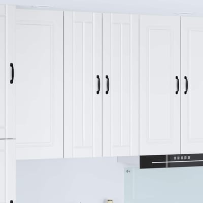 vidaXL - Wandkast - LUCCA - Wit - 60 - x - 31 - x - 100 - cm - Bewerkt - hout