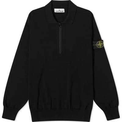 Stone Island Logo Poloshirt Heren Poloshirts Zwart 8015543B2-V0029 M black