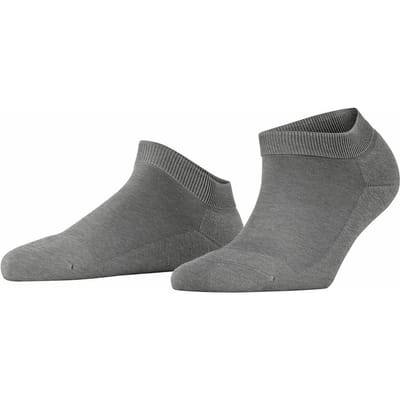FALKE ClimaWool kort eenkleurig wol lyocell sneakersokken enkelsokken dames grijs - maat 37-38