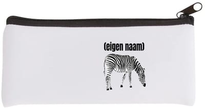 Akyol - zebra met eigen naam Etui - Zebra - dieren liefhebber - iemand die houdt van zebra's - verjaardag - cadeau - kado - geschenk - 20 bij 9 cm