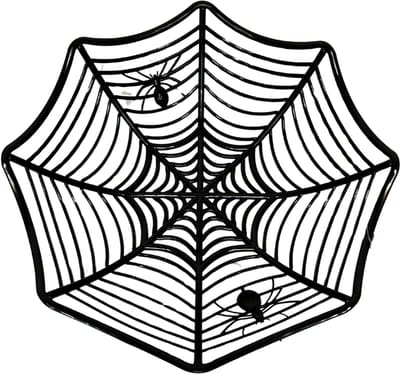 Decoratie Spinnenweb Mandje - Halloween Mand - Zwart
