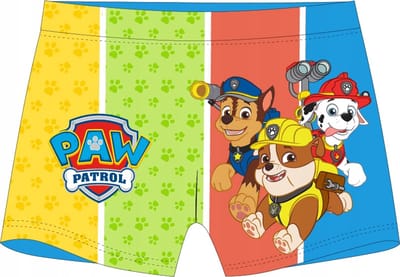 Paw Patrol Zwembroek – Geel/Groen/Rood met Marshall, Rubble & Chase – Maat 122/128 (ook 98/104 beschikbaar)