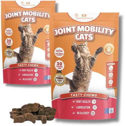 K9 Laboratories - Heup & Gewricht Kat - Katten - Supplement Afbraak Kraakbeen, Artrose, Stijve en Versleten Gewrichten, Ouderdom, Heupdysplasie - 60 Stuks