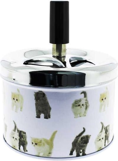 Draaiasbak tuinasbak voor binnen en buiten-SPINNING ASHTRAY (Kitties)