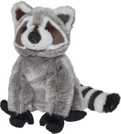 Nature Planet pluche wasbeer knuffel - 22 cm - wasberen knuffels
