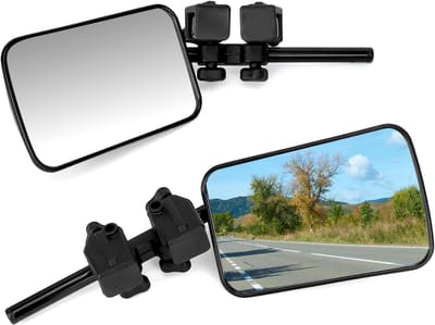 Set van 2 Universele Caravan Spiegels, Extra Buitenspiegels voor Caravans, Camper en SUV's met Verstelbare Bevestiging