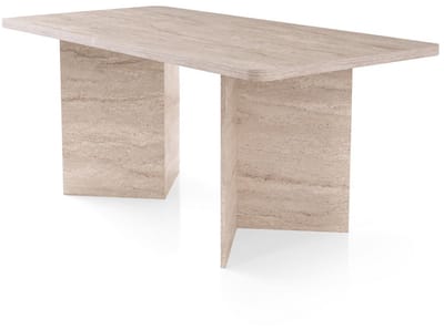 CALICOSY - Eettafel met rechthoekig blad en 2 poten L180 cm - LOFT