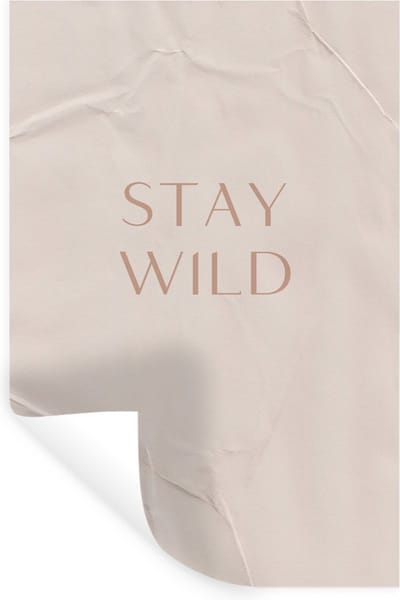Muurstickers - Sticker Folie - Quotes - Tekst - Stay wild - 20x30 cm - Plakfolie - Muurstickers Kinderkamer - Zelfklevend Behang - Zelfklevend behangpapier - Stickerfolie