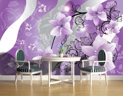 Flowers Floral Pattern Photo Wallcovering