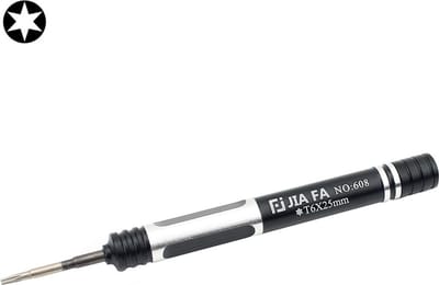 Let op type!! JIAFA JF-608-T6 Torx T6 Mobile Phone Repair Screwdriver (Black)