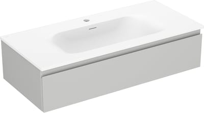 Mexen Orio badkamerkast 100 cm met wastafel Vela, 1 lade, grijs mat/wit mat - 91A10-10023-1-BF62-W23M01