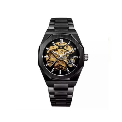 Skeleton Horloge Zwart | Waterafstotend | Cadeau Giftbox | Zwart | Automatic Horloges | Automatisch Watchwinder | Skeleton Horloges Unisex Skeleton Herenhorloge Jongens