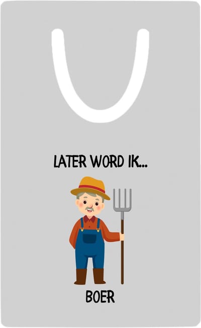 Hacebo® - Later word ik boer metalen boekenlegger - Boer - Baby's - Boer - tractor - trekker - groene trekker - steun de boer - landbouw - akkerbouw - veehouder - truck - boerenbedrijf Bladwijzer boekenleggers - 7.6 cm x 5cm