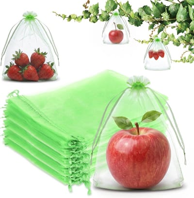 Set van 50 Beschermzakken voor Druiven, 20 x 15 cm, Fruitbescherming, Organza, Tuin, Vogel- en Insectenbescherming