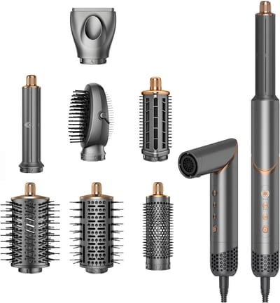 8-in-1 Föhnborstel en Stylingtool voor Haarstyling met Automatische Krultang, Steil maken, Golven en Volume