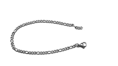 Plux Fashion Figaro Armband - Zilver - 4mm/21cm - Sieraden - Zilver Armband - Figaro Bracelet - Stainless Steel - Armband - HipHop Armband - Schakel Armband - Sieraden Cadeau - Luxe Style - Duurzame Kwaliteit - Moederdag Cadeau - Vaderdag Cadeau