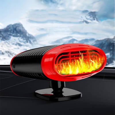 Mini 12V autoverwarmingsventilator, elektrische auto-heteluchtventilator voor voertuigen, snelle verwarming, ontdooiing, sneeuwruimen