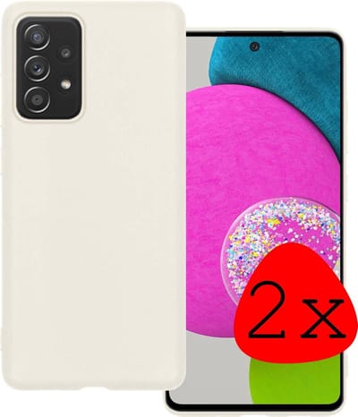 Hoesje 2 Stuks - Geschikt voor Samsung Galaxy A52s 5G - Sterk & Shockproof - Case Siliconen - Back Cover - Telefoon Hoes - Wit