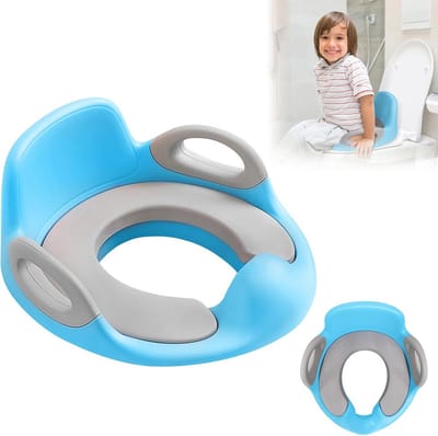 Toiletbril voor Kinderen met Kussen en Spatbescherming - Verstelbare Toilettrainer voor Jongens en Meisjes
