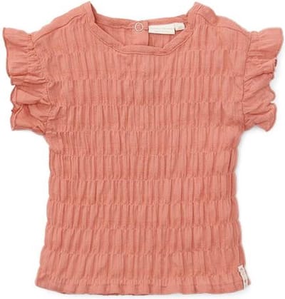 Little Dutch Little Farm Rose Pink - T-shirt korte mouw - Maat 80