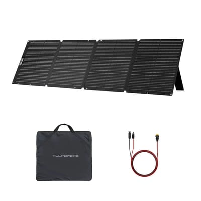 ALLPOWERS Zonnegeneratorkit 600W (R600 + SOLAX SE200 200W Zonnepaneel) - R600-WHI +SE200 200W Zonnepaneel