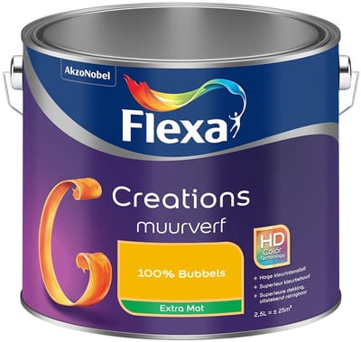 Flexa - Creations Muurverf Extra Mat - 100% Bubbels - Mengverf - 2,5 L