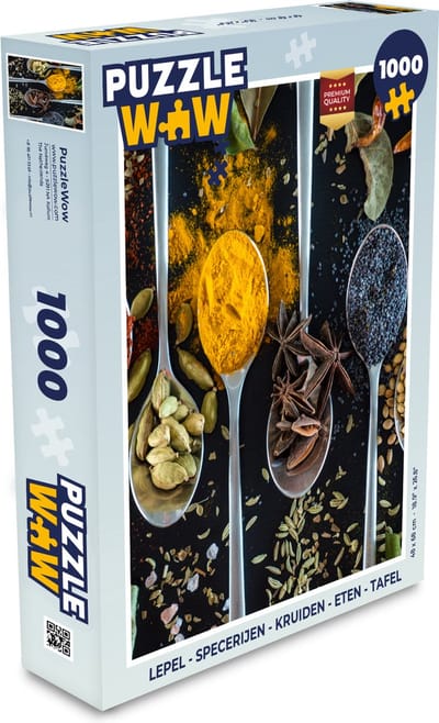 Puzzel Lepel - Specerijen - Kruiden - Eten - Tafel - Legpuzzel - Puzzel 1000 stukjes volwassenen
