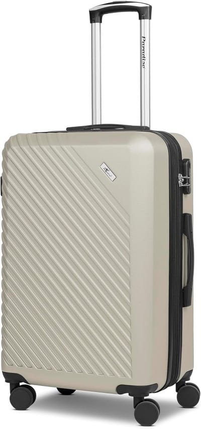 Harde Koffer - Reis Trolley - Lange Reizen - Uitbreidbaar Volume - 74 Liter - Lichtgrijs