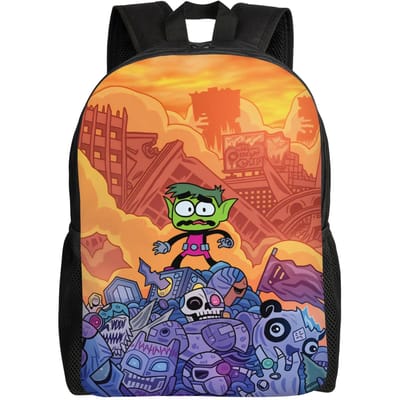 Teens Titans Go Rugzak Moderne Rugzakken Vrouwen Mannen Reizen Duurzame Schooltassen Designer Rugzak (as the picture,as picture)