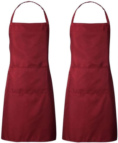 Dailygoods- Kookschorten 4 Stuks - Waterdicht - Keukenschort met Zakken - Voor Dames/Heren - 67x74 cm - Zacht en Makkelijk te Reinigen - Schorten