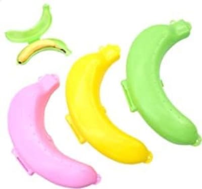 Famanu – Set van van van 3 bananenhoezen – Duurzame bananenbeschermbox en bananentrommel – Kunststof vershouddoos voor fruit