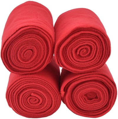 Dailygoody - Paardenbeenbeschermers - Ademend en Slijtvaste Schalen - Zelfklevend - Rood - Voor Paarden en Honden - Beschermt Pezen en Ligamenten