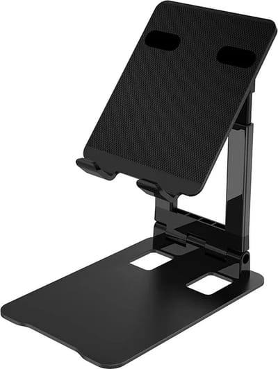 DrPhone MTH2 Tablet Standaard Bureau – Metalen Verstelbare Tablet Houder – Geschikt voor iPad & Tablet 4-13 inch – Anti-Slip – Stevig & Ergonomisch - Inklaapbaar - Zwart