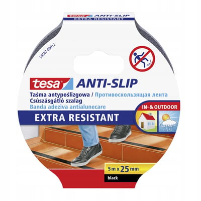 Tesa - Antislip Tape - Zwart - 5m x 25mm