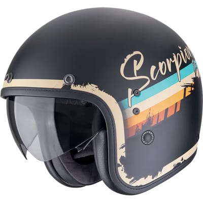 Scorpion Belfast Evo Adonis Zwart Beige Jethelm - Helm