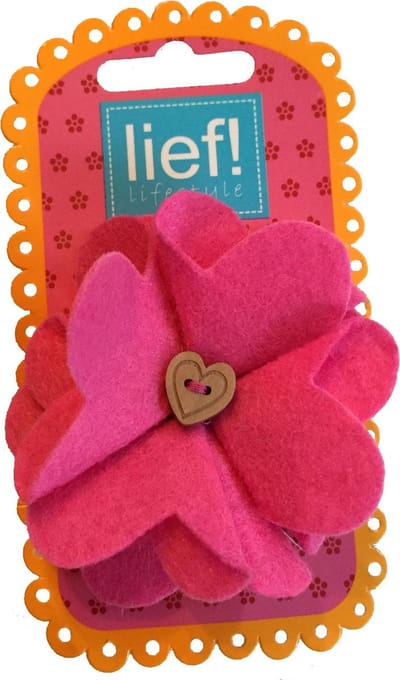 Grote bloem haarelastiek Vilt Roze - Lief Lifestyle