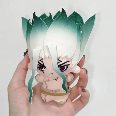10cm Ishigami Senku Pluche Pop Hanger Grappige Anime Dr Stone Knuffel Pop Fans Verzamelen Vakantie Cadeau 10cm blue
