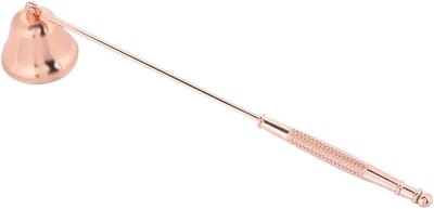 Kaarsendover Accessoire - Kaarsblusser Handgereedschap - Veilig Kaarsen Doven - Flexibele Klokvorm - 25 cm - Rosé Goud