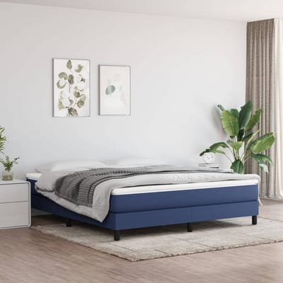 vidaXL - Boxspring - bed - stof - blauw - 160x200 - cm
