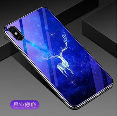 Schokbestendige Hybride Blauw Licht Back Cover voor iPhone 8/7 _  Sterrenhemel Eland