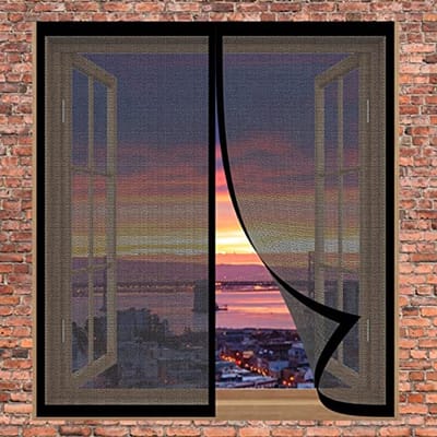 Klamboedeur Magnetisch Vliegenraam voor Balkondeuren 115 x 60 cm Zonder Boren