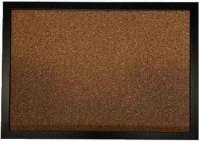 Kurk & Co prikbord met lijst | Zwarte lijst | 7MM kwaliteitskurk op 6MM MDF| 60 bij 40 cm | VERZONKEN OPHANGSYSTEEM